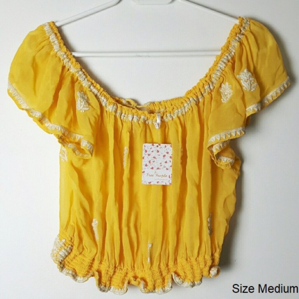 Free People Sunshine Paisley Park Peasant top - Picture 10 of 10